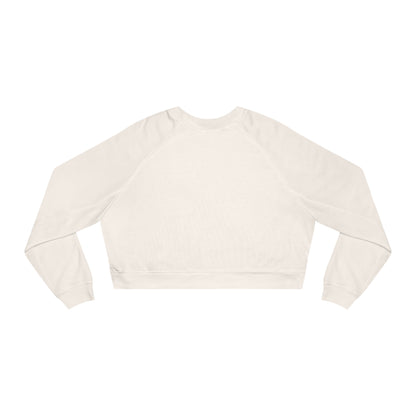 Blue Logo Vintage White Cropped Pullover